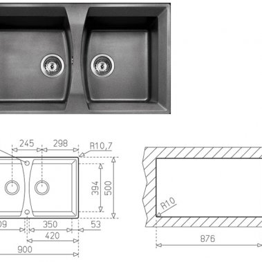 Chậu rửa chén Teka UNIVERSO 90 GT 40141200