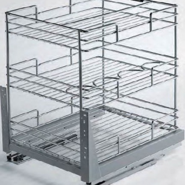 Kệ 3 tầng đựng chai lọ ray giảm chấn inox 304 305021 Higold