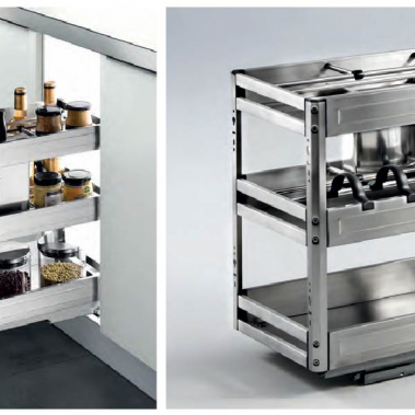 Kệ gia vị dụng cụ inox ray giảm chấn 306002 Higold