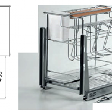 Kệ gia vị ray giảm chấn Higold 306021, 306022