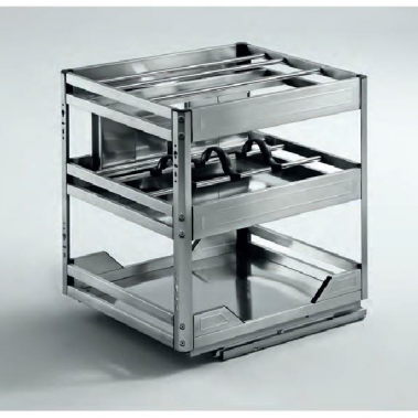 Kệ gia vị dụng cụ inox bản ray giảm chấn 306004 Higold