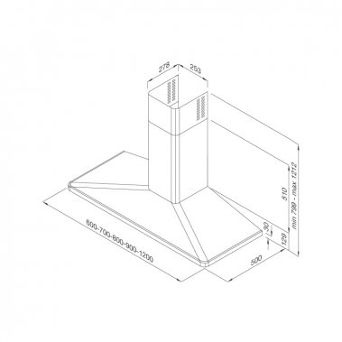 Máy hút khử mùi áp tường Malloca VARESE-K5020
