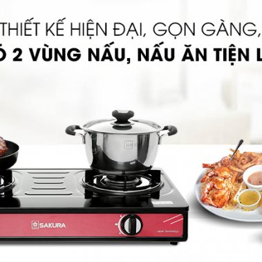 Bếp ga đôi Sakura SA-2181EB