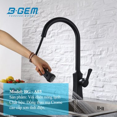 Vòi rửa chén nóng lạnh cao cấp B-Gem BG-A01