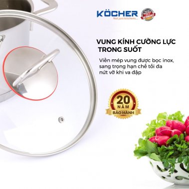 BỘ NỒI 5 MÓN KOCHER BERLIN - ĐÁY 6 LỚP