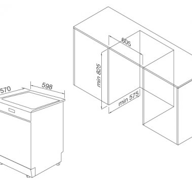 Máy rửa chén Malloca WQP12-J7309E E5