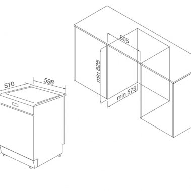 Máy rửa chén Malloca WQP12-J7309I