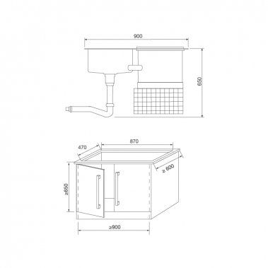 Máy rửa chén tích hợp MALLOCA WQP6-890F4