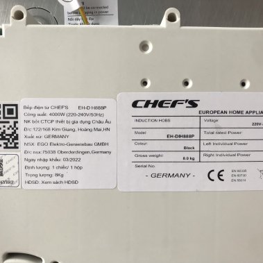 CTKM Bếp từ đôi Chefs EH-DIH888P - Tặng Bộ Nồi