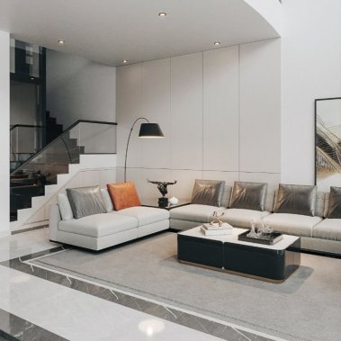 NỘI THẤT PHÒNG KHÁCH 02 - GỖ MDF PHỦ MELAMINE