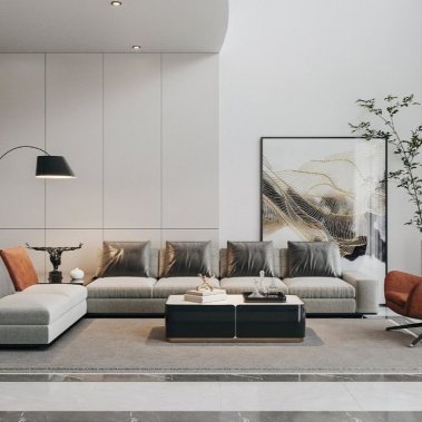 NỘI THẤT PHÒNG KHÁCH 02 - GỖ MDF PHỦ MELAMINE