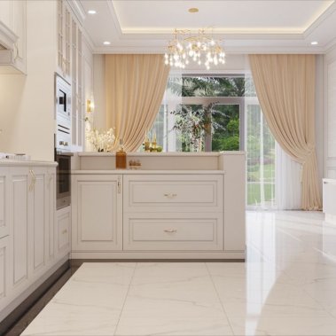 TỦ BẾP 09 - GỖ MDF AN CƯỜNG CÁNH PANEL