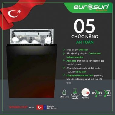 MÁY RỬA BÁT EUROSUN SMS80EU21BT (Seri 8)