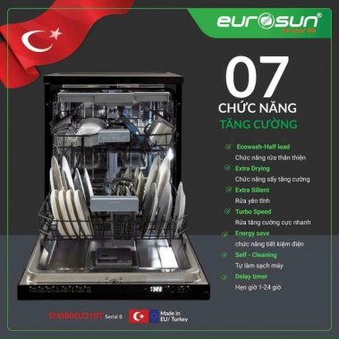 MÁY RỬA BÁT EUROSUN SMS80EU21BT (Seri 8)