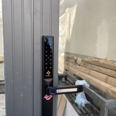 Khóa vân tay chống nước cửa nhôm xingfa, cửa sắt HUBERT HB CN68 ROUGH BLACK