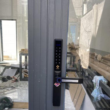 Khóa vân tay chống nước cửa nhôm xingfa, cửa sắt HUBERT HB CN68 ROUGH BLACK