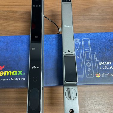  Khóa vân tay cửa nhôm Demax EL998 GS CNC Face ID, App Remote chống nước của Đức, màu xám