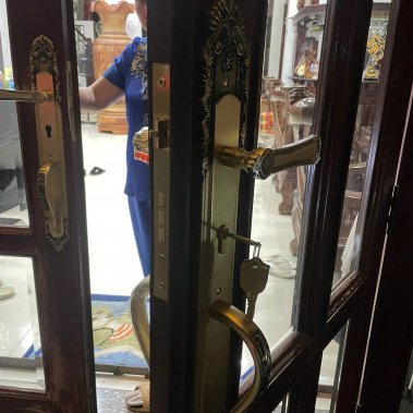 Khóa cửa chính Demax CL805 Brass đồng thau nguyên chất