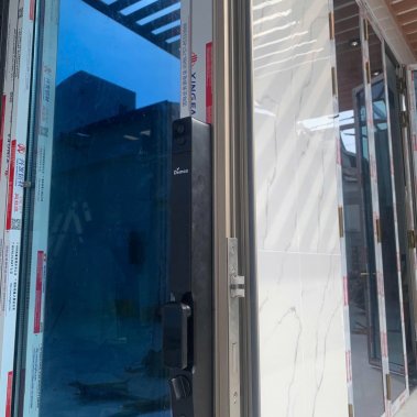Khóa thông minh nhận diện khuôn mặt Face ID cửa nhôm sắt DEMAX EL908 AG CNC APP WIFI - chống nước