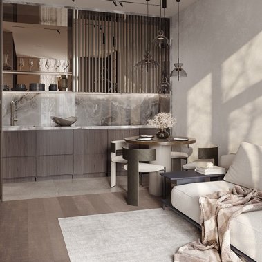 NỘI THẤT CĂN HỘ 33 - CĂN HỘ 1 PHÒNG NGỦ PHONG CÁCH HIỆN ĐẠI