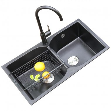 CHẬU RỬA CHÉN I-ROYAL 2 HỘC ĐÁ NHÂN TẠO IRDCREG9050TBL