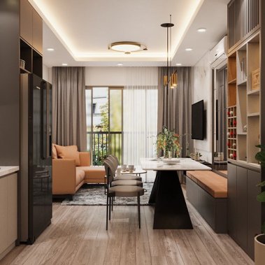  NỘI THẤT CĂN HỘ 74m²  - PHONG CÁCH HIỆN ĐẠI