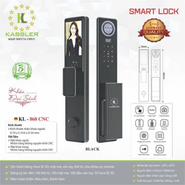Khóa Vân Tay Kassler KL-868 APP TUYA + REMOTE
