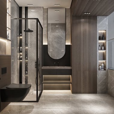 NỘI THẤT PHÒNG TẮM 09 - TONE MÀU VÂN GỖ