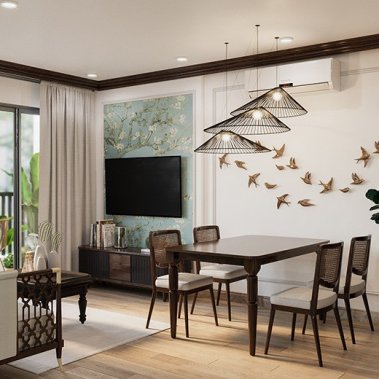 NỘI THẤT CĂN HỘ 64m² - PHONG CÁCH INDOCHINE