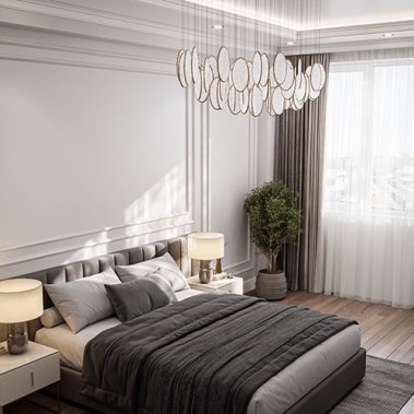 NỘI THẤT PHÒNG NGỦ 58 - PHÒNG NGỦ TONE MÀU TRẮNG XÁM