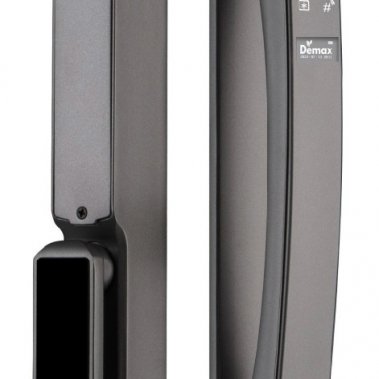 Khóa cửa nhôm xingfa nhận diện khuôn mặt Face ID 3D Demax EL902 AG APP WIFI (Xám nhôm)