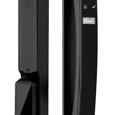 Khóa cửa nhôm xingfa nhận diện khuôn mặt Face ID 3D Demax EL902 BL APP WIFI (Màu đen)