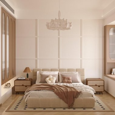 NỘI THẤT PHÒNG NGỦ 62 - GỖ MDF CHỐNG ẨM SƠN MÀU