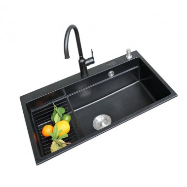 CHẬU RỬA CHÉN I-ROYAL 1 HỘC ĐÁ NHÂN TẠO IRDCRE-8050BL