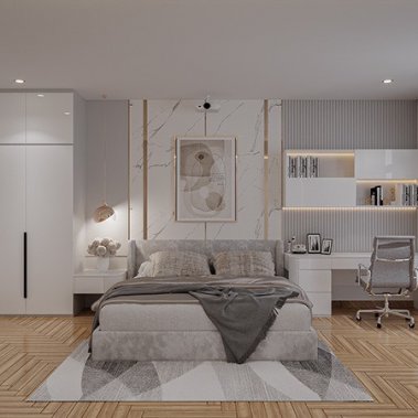 NỘI THẤT PHÒNG NGỦ 63 - PHONG CÁCH HIỆN ĐẠI TONE MÀU TRẮNG