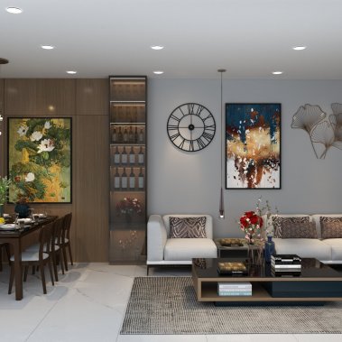 NỘI THẤT NHÀ PHỐ DIỆN TÍCH 6m x 20m - PHONG CÁCH HIỆN ĐẠI