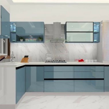 TỦ BẾP 42 - TỦ BẾP GỖ MDF PHỦ ACRYLIC