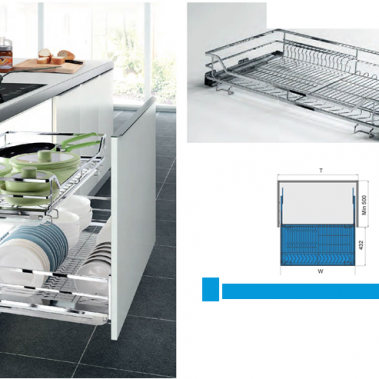 Rổ chén dĩa diamond giảm chấn inox 304 301501, 301502, 301504, 301505 Higold