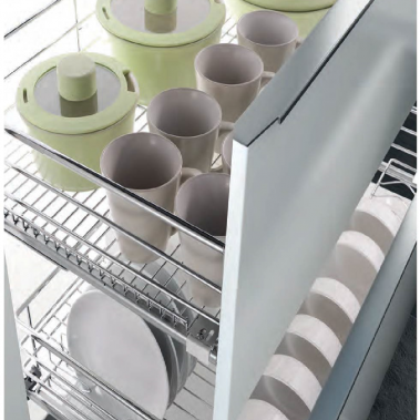 Rổ xoong nồi ray giảm chấn bắt mặt hộc inox 304 303111, 303112, 303113 Higold