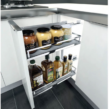 Kệ gia vị 2 tầng diamond giảm chấn 304302, 304301 Higold