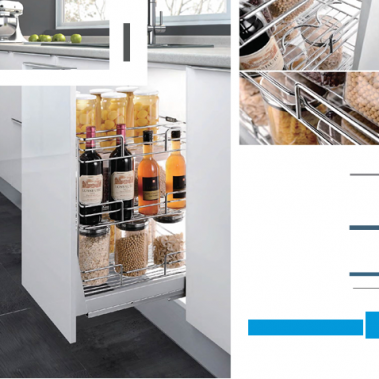 Kệ 3 tầng đựng chai lọ ray giảm chấn inox 304 305021 Higold