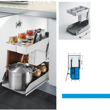 Kệ gia vị dụng cụ noah giảm chấn inox 304 306072 Higold