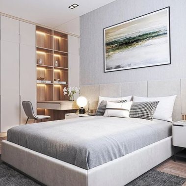 GIƯỜNG NGỦ GỖ MDF CHỐNG ẨM PHỦ MELAMINE