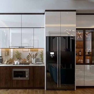 TỦ BẾP 22 - VÂN GỖ VÁN MDF