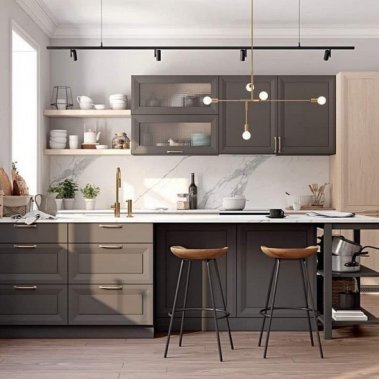 TỦ BẾP 81 - TỦ BẾP GỖ MDF CÁNH PANEL