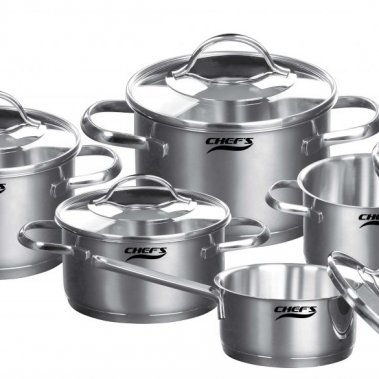 Bộ nồi từ 5 chiếc inox Chefs EH-CW5304