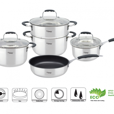Bộ nồi inox cao cấp Canzy CZ899