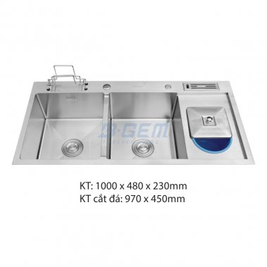 Chậu rửa chén inox cao cấp B-Gem BG-10048R