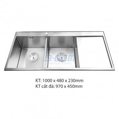 Chậu rửa chén inox cao cấp B-Gem BG-10048T