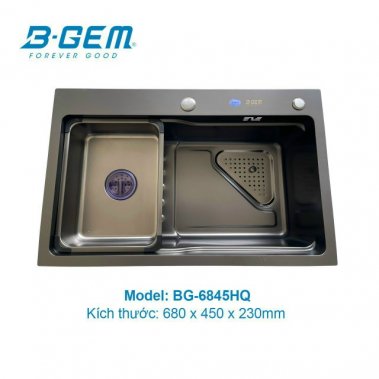 Chậu rửa chén inox cao cấp B-Gem BG-6845HQ nano